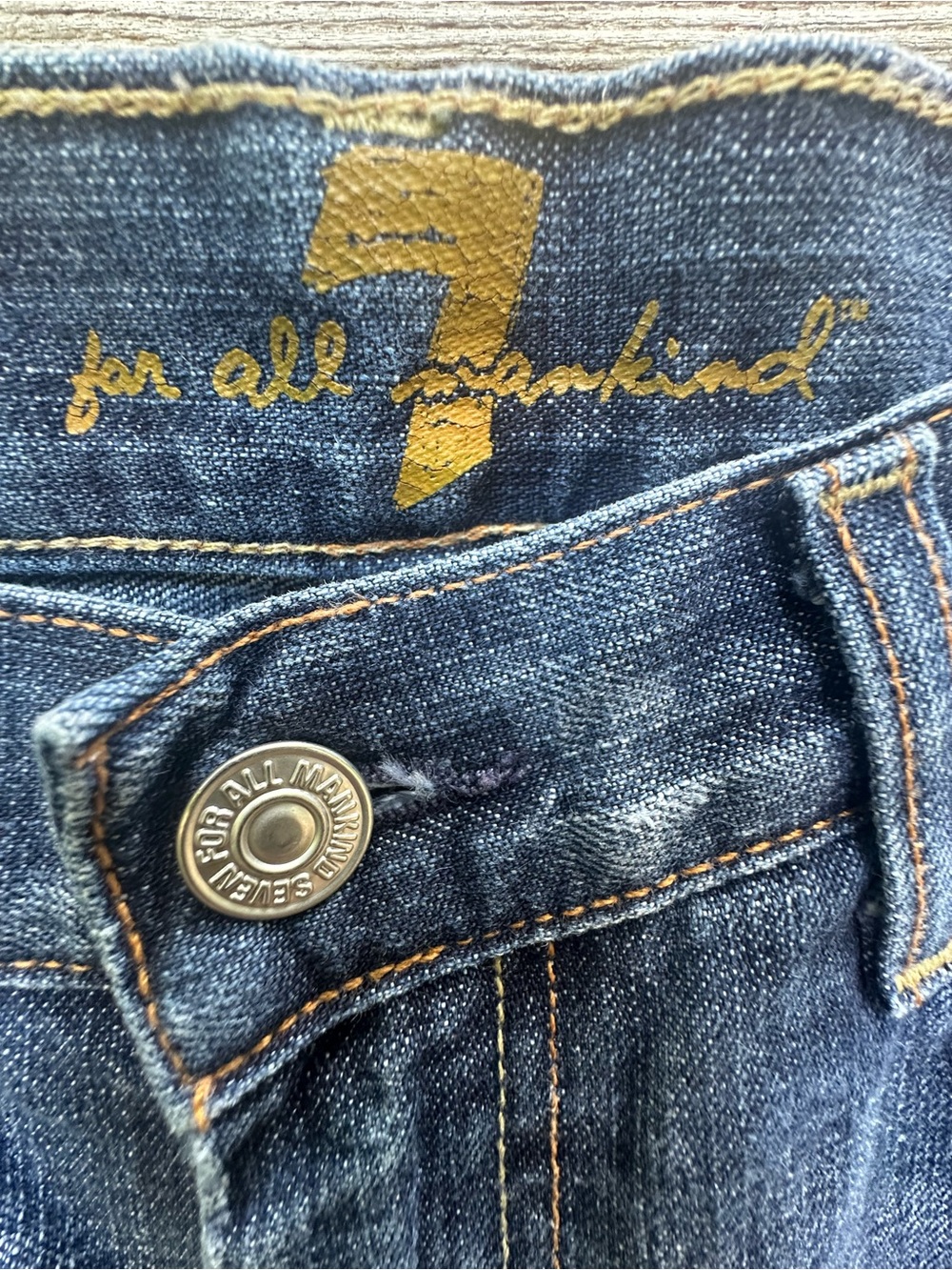 7 For All Mankind DOJO Wide Leg Made In The USA Vintage Y2K Denim Classic - Picture 4 of 16
